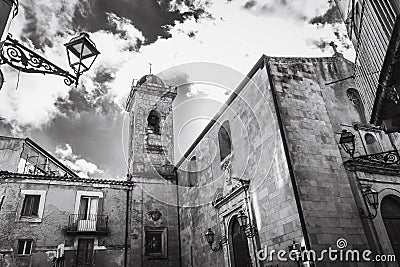 Facade of Addolorata Church in Enna, Sicily, Italy, Europe Stock Photo