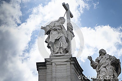 The facade of the Basilica of The Holy Cross in Jerusalem Stock Photo