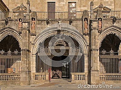 Main entrance to the cathedral of Braga athedral of Braga Editorial Stock Photo