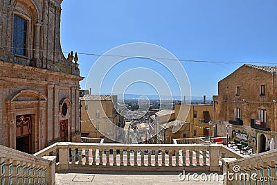 The town of Caltagirone in the province of Catania, Italy Editorial Stock Photo