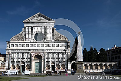 Facade of Church Santa Maria Novella Stock Photo