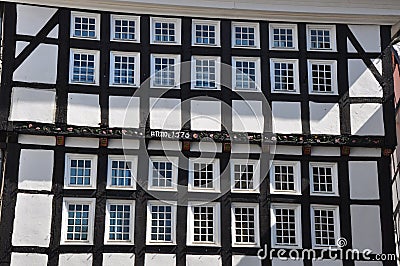 Facade of Fachwerkhaus in Germany Stock Photo