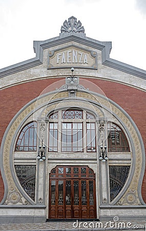 Facade of Faenza Theater - Bogota, Colombia Stock Photo