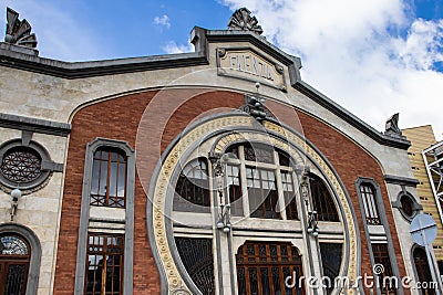 Facade of the Faenza theatre, the oldest movie theatre in Bogota, Colombia opened in 1924. The building is an example of Art Editorial Stock Photo