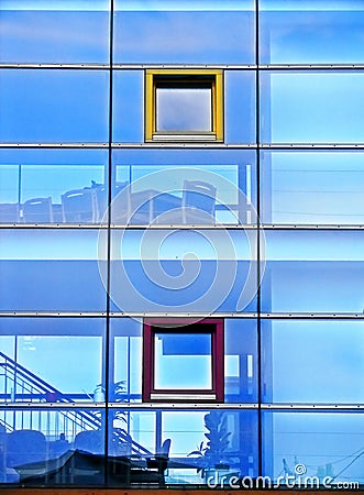 Facade of glass Stock Photo