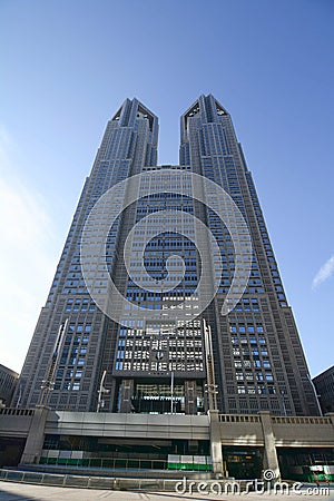 The facade of Government Buildings in Tokyo Editorial Stock Photo