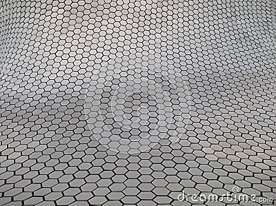 Facade with hexagonal pattern architecture Stock Photo