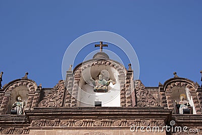 Facade of the Iglesia de El Triunfo Church of The Triumph Cuzco Cusco Peru Stock Photo