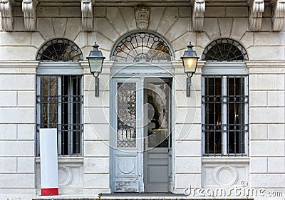 Facade of an Italian Villa Stock Photo