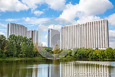 The facade of the Izmailovo hotel. Moscow, Russia Editorial Stock Photo