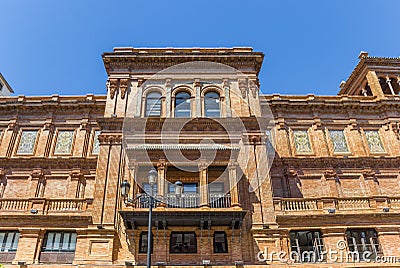 Facade of the Junta de Andalucia government building in Sevilla Stock Photo