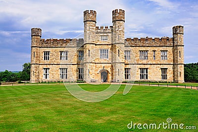 Facade of Leeds Castle Stock Photo