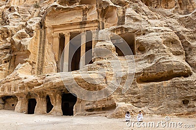 Facade at Little Petra Editorial Stock Photo