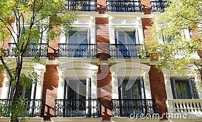 Facade of a luxury apartment building Stock Photo