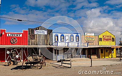 Facade of old stores Editorial Stock Photo