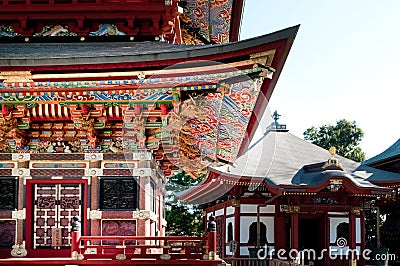 Facade of Pagoda of Narita san Shinsho ji temple, Narita, Chiba, Japan Editorial Stock Photo