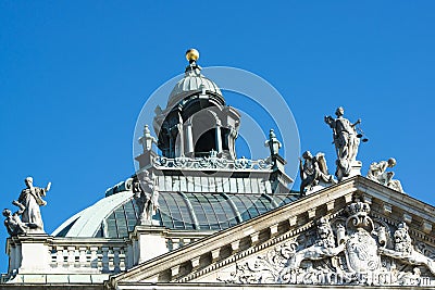 Facade of Palace of Justice Munich Stock Photo