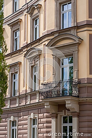 Old steel Balcony Bayreuth old town Stock Photo