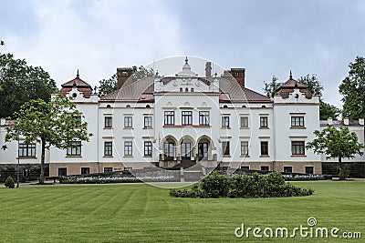 Facade of RokiÅ¡kis manor in Lithuania Stock Photo