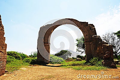 ruins of Zana convents of the Casa Madriz of the Catholic religion during the 16th century Viceroyalty of Peru destroyed by Stock Photo