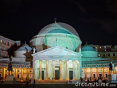 San Francisco di Paola Church, Naples Editorial Stock Photo