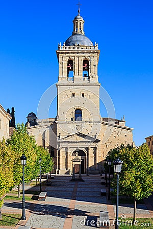 War Damage on San Isidoro Church of Ciudad Rodrigo, Spain Stock Photo