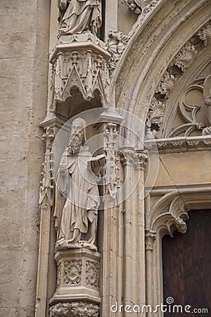 Facade of St Miquel Church, Palma; Mallorca Stock Photo