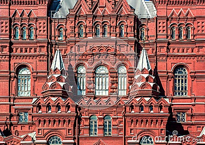 Facade of State Historical Museum Editorial Stock Photo