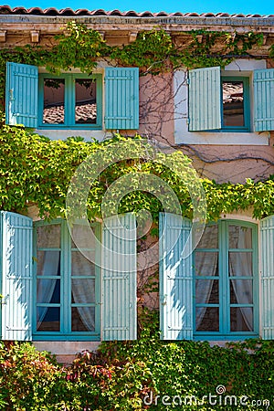 Facade of typical south French house Stock Photo