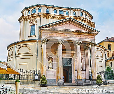 The facade of the Virgin of the Consolation Church Santuario della Consolata, Turin, Italy Stock Photo