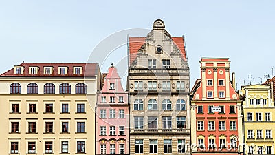 Facades of ancient tenements Editorial Stock Photo