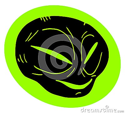 Face alien icon Vector Illustration