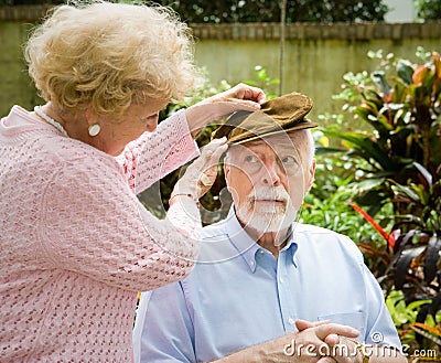 Face of Alzheimers Disease Stock Photo