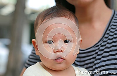 Face baby rashes, dermatitis Stock Photo