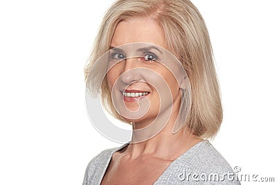 Face of a beautidul middle aged woman Stock Photo
