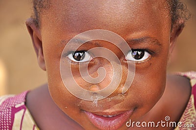 Face of beautiful african little girl Editorial Stock Photo