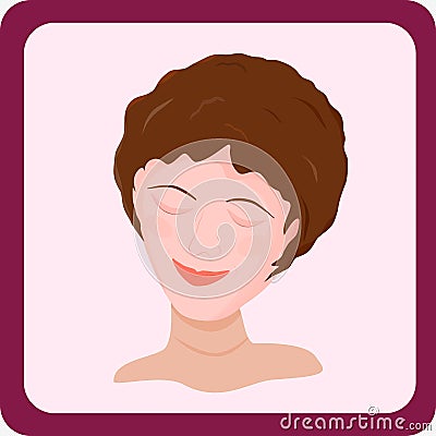 Face of beautiful girl Asian graphic design with abstract background vector illustration Vector Illustration
