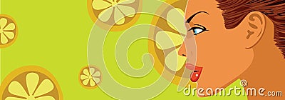 Face beautiful woman Vector Illustration