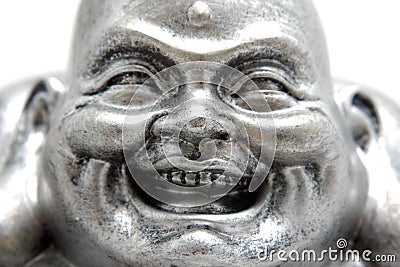 Face of Buddha statue Poe-Tai Ho-Shang Stock Photo