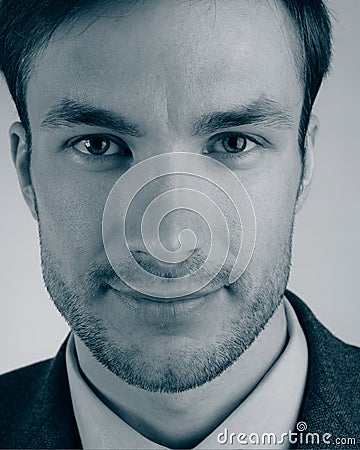 Face of a Businessma, Closeup. Stock Photo