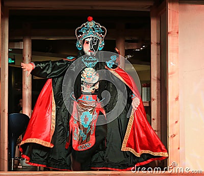 Face changing performance in chengdu, china Editorial Stock Photo