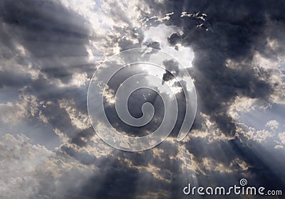 The face of Christ in the sky Stock Photo