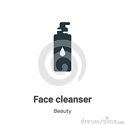 Face cleanser vector icon on white background. Flat vector face cleanser icon symbol sign from modern beauty collection for mobile Vector Illustration