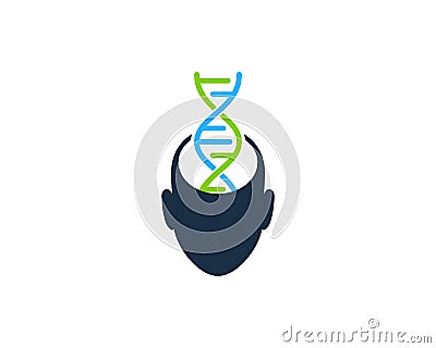 Face Dna Logo Icon Design Vector Illustration