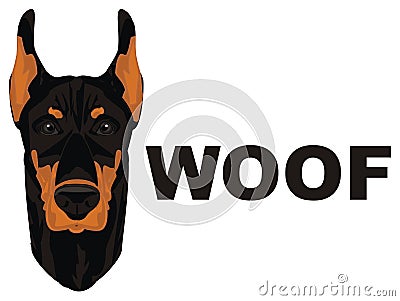 Dog say woof Stock Photo