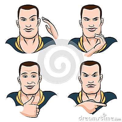 Face Expression set Vector Illustration