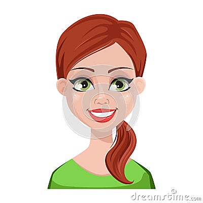 Face expressions of cleaner woman Vector Illustration