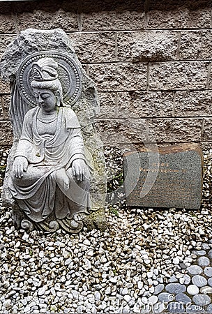 Face of the goddess in wollongong pagoda australia. Stock Photo