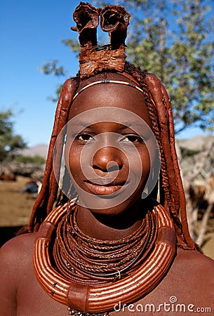 Face of himba girl Editorial Stock Photo