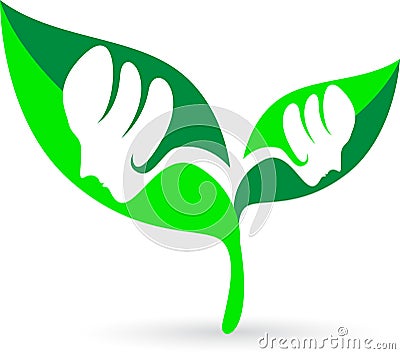 Face leaf Vector Illustration